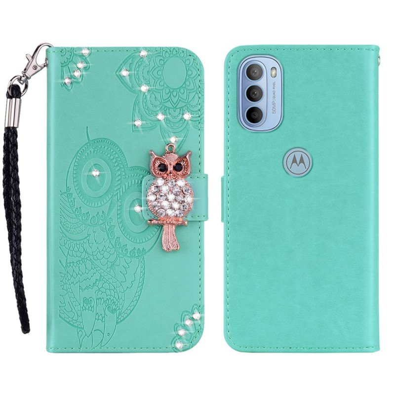 Fodral Moto G41 / G31 Uggla Mandala Och Charm