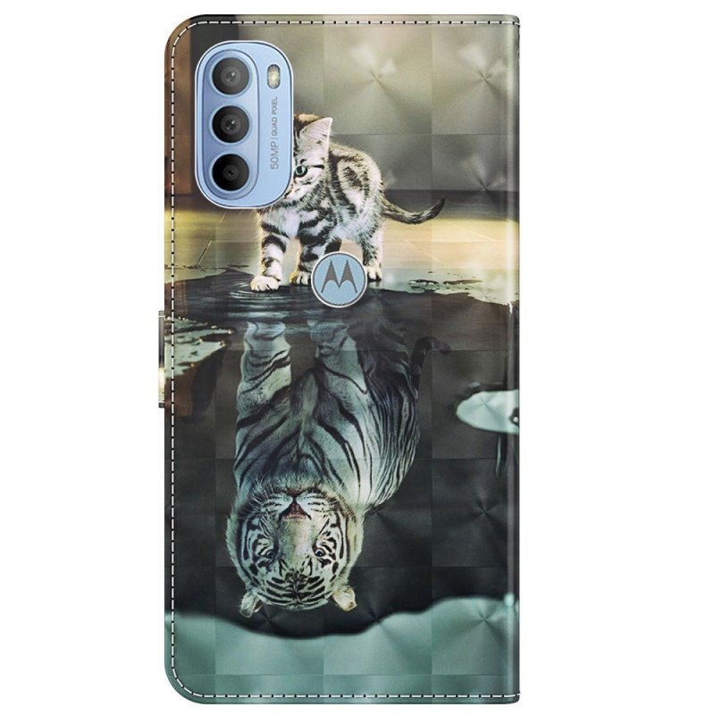 Folio-fodral Moto G41 / G31 Ernest Tigern