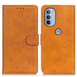 Folio-fodral Moto G41 / G31 Matt Retro Lädereffekt