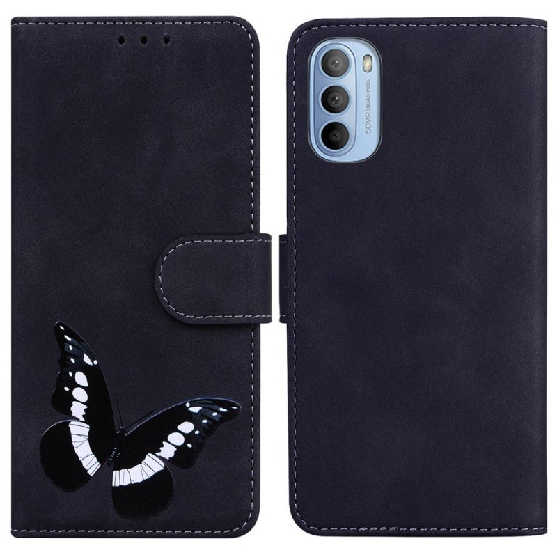 Folio-fodral Moto G41 / G31 Skin-touch Butterfly