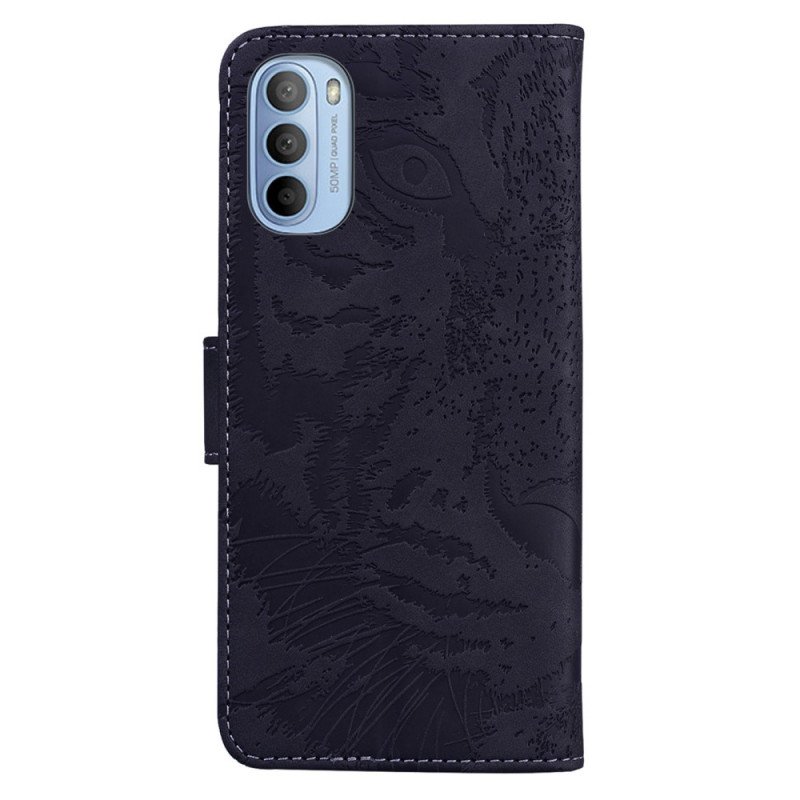 Folio-fodral Moto G41 / G31 Tiger Face Print