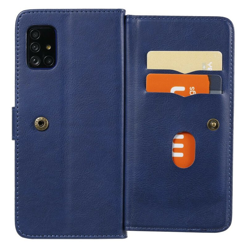 Fodral Samsung Galaxy A51 Faux Leather 9 Korthållare