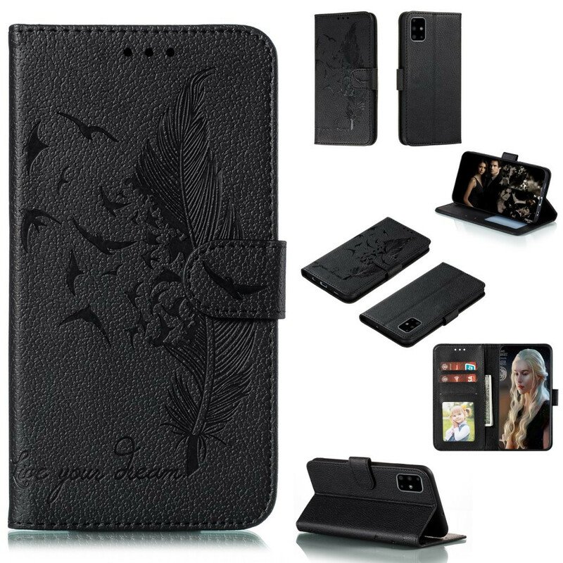 Fodral Samsung Galaxy A51 Faux Leather Lev Din Dröm