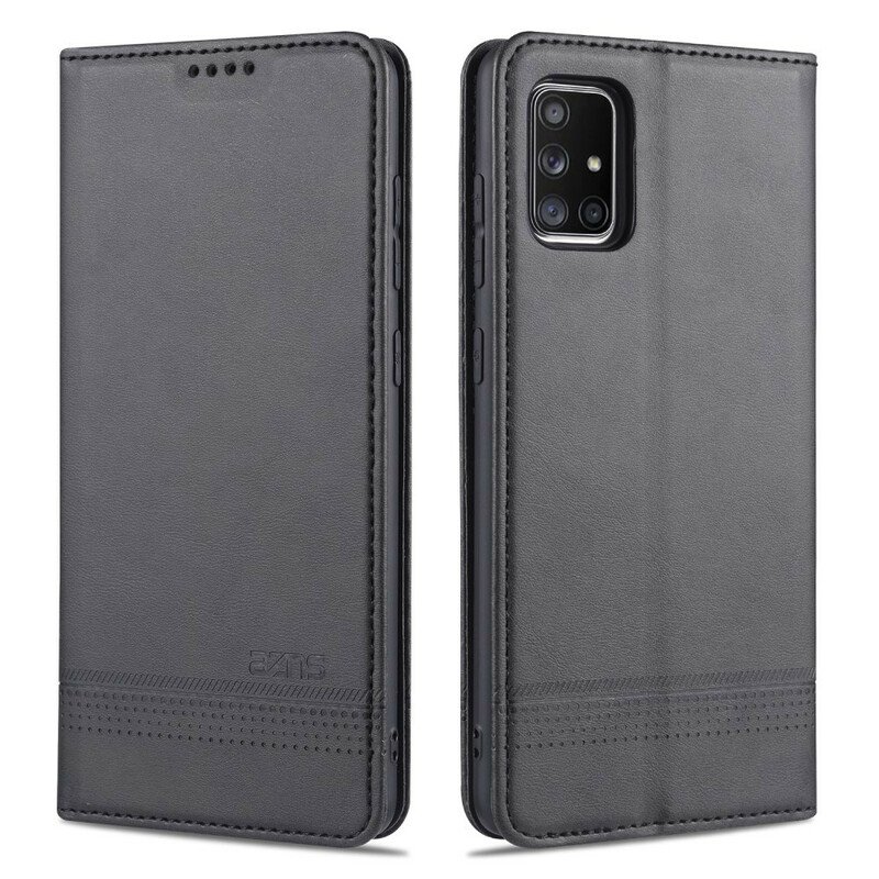 Folio-fodral Samsung Galaxy A51 Läderfodral Azns Läder Styling