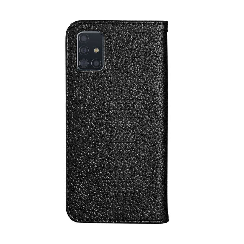 Folio-fodral Samsung Galaxy A51 Läderfodral Litchi Ultra Chic I Konstläder