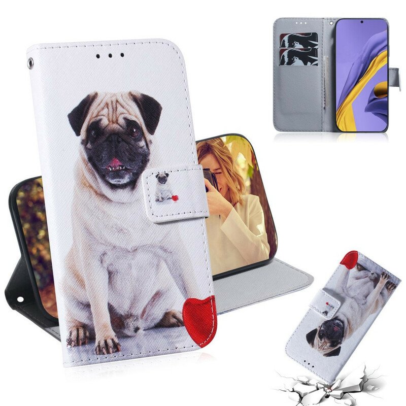 Folio-fodral Samsung Galaxy A51 Mops Hund