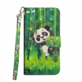 Folio-fodral Samsung Galaxy A51 Panda Och Bambu