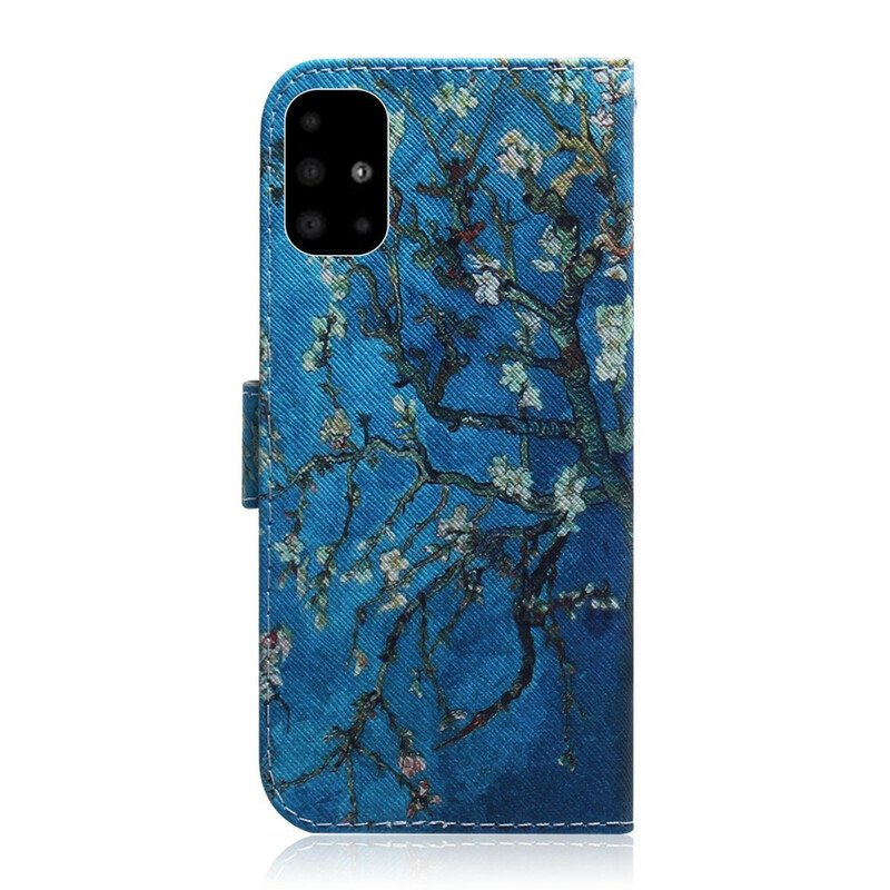 Läderfodral Samsung Galaxy A51 Blommande Trädgren