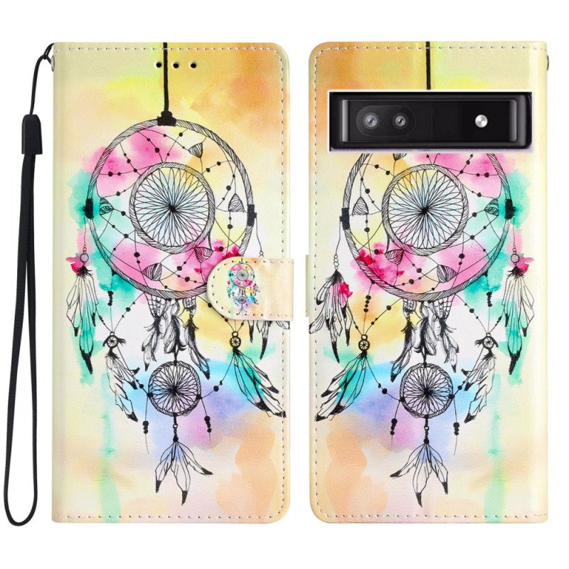 Fodral Google Pixel 7A Med Kedjar Strap Dream Catcher