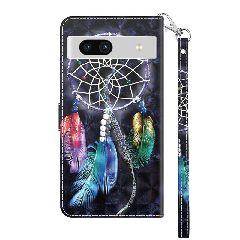 Folio-fodral Google Pixel 7A Med Kedjar Strap Dream Catcher